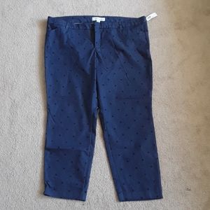 🌲NWT old navy Denim and black dot 22 plus long